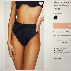 Mara Hoffman Goldie Bikini Bottoms | Black |  XS